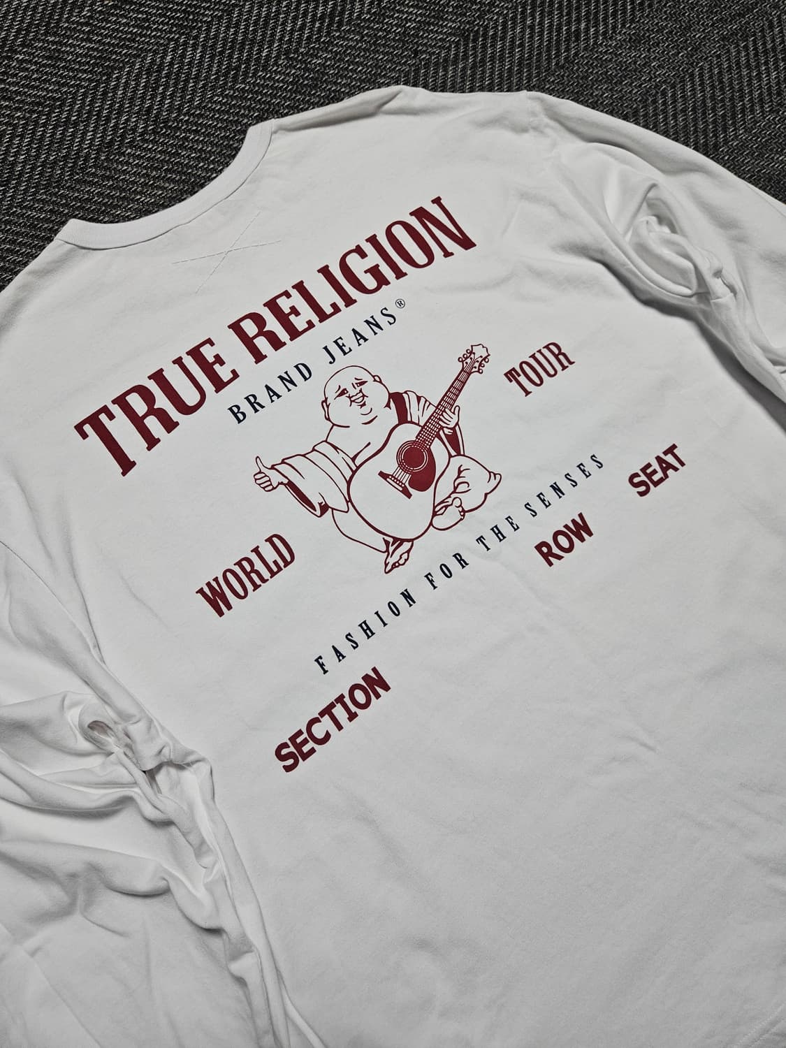 True Religion 월드투어 백프린팅 티셔츠/M 상품이미지2