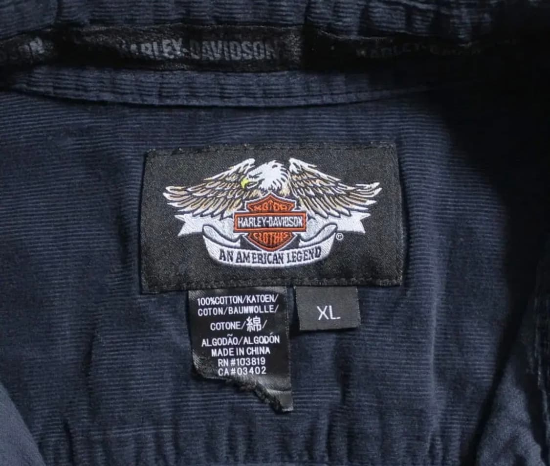 Harley-Davidson 할리 데이비슨 윌리지 스컬 골덴셔츠 상품이미지3
