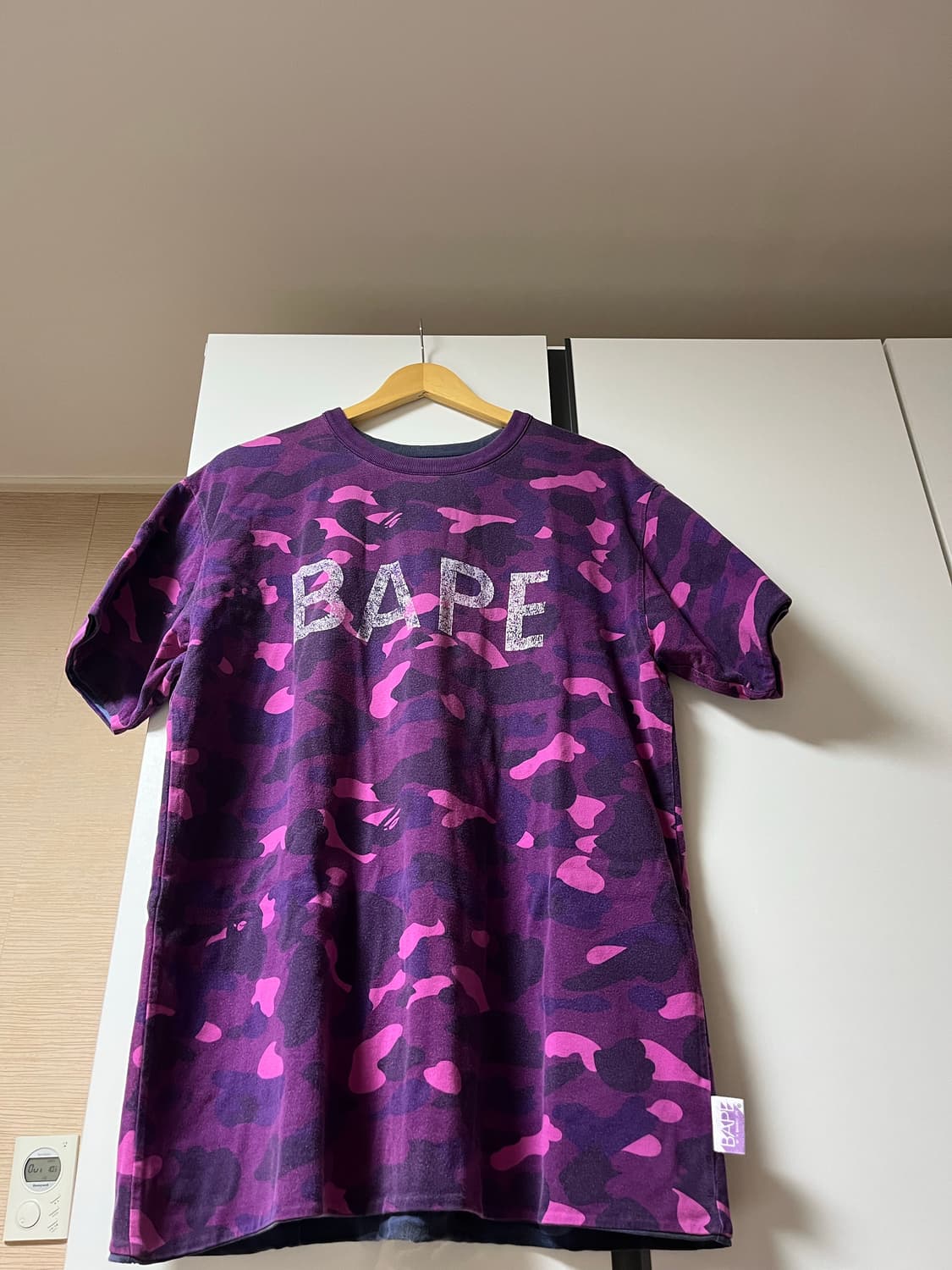 [L] 베이프 2000s OG 퍼플 네이비 카모 반팔 티셔츠 상품이미지1