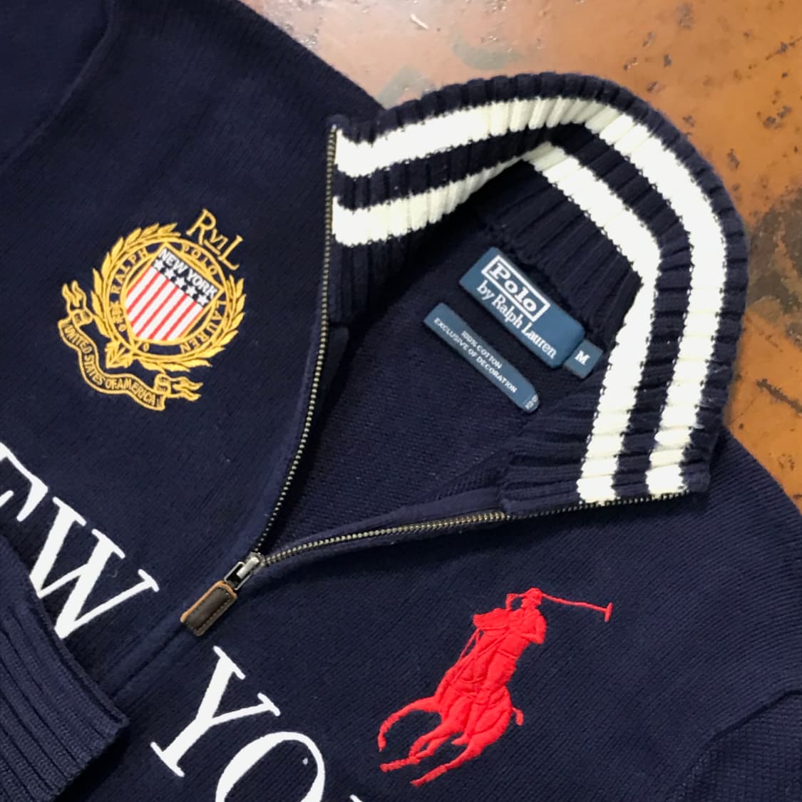 폴로랄프로렌 PRL 자수 네이비 투웨이 집업 남성 105  상품이미지3