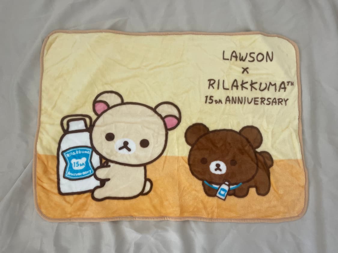 리락쿠마 lawson 로손 15주년 무릎담요💛🤎 상품이미지1