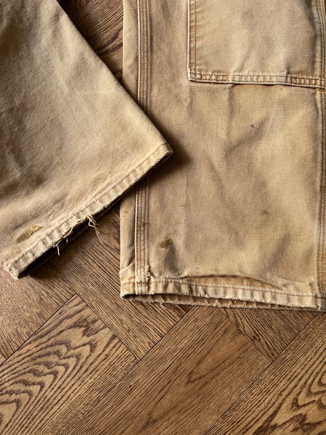 [32]칼하트 USA 빈티지 페이딩 브라운 더블니 워크 팬츠 상품이미지6