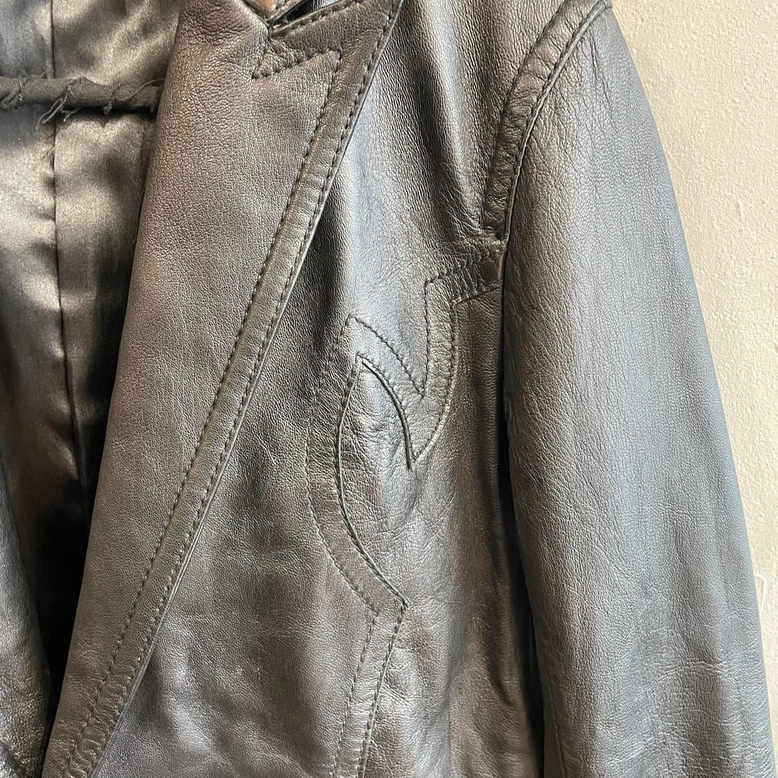 커스텀컬쳐 레더 블레이저 상품이미지4