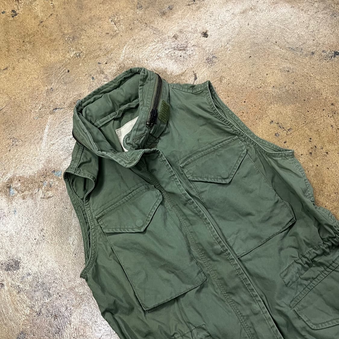 [정품/XS] 폴로 랄프로렌 카키색 야상 조끼 밀리터리 스타일 b16 상품이미지1