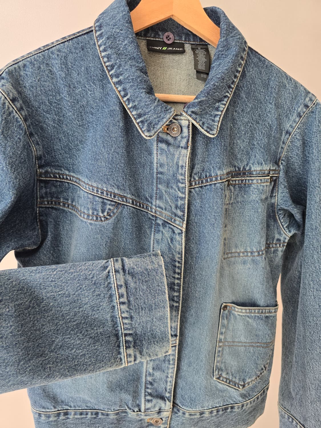 DKNY JEANS 데님 양털카라 자켓 (M) 상품이미지7