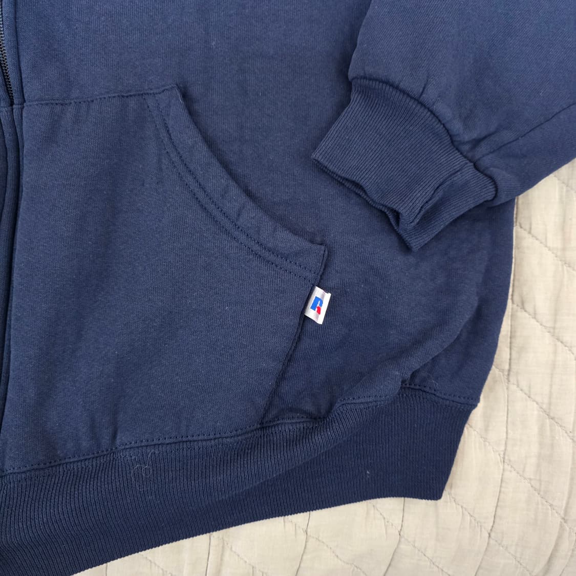 [XL] 90s 러셀 애슬레틱 후드집업 네이비 주름 ver. 8 상품이미지4