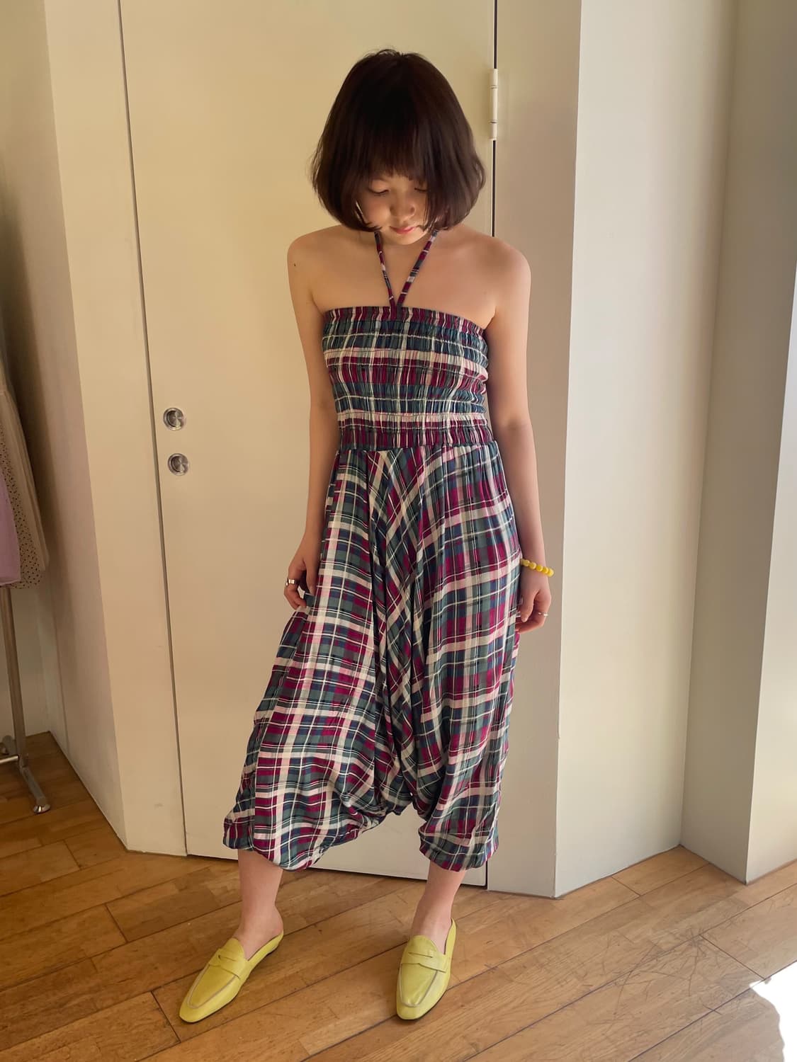check jumpsuit 상품이미지3