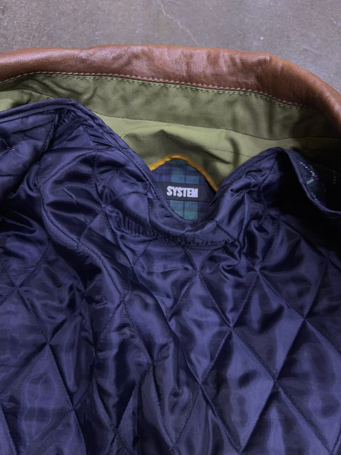 시스템옴므 양가죽 배색 싱글 트렌치코트 올리브 95 상품이미지9