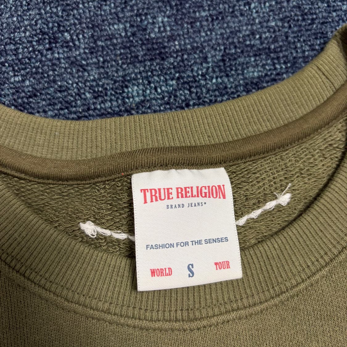 트루릴리전 카키 맨투맨 상품이미지4