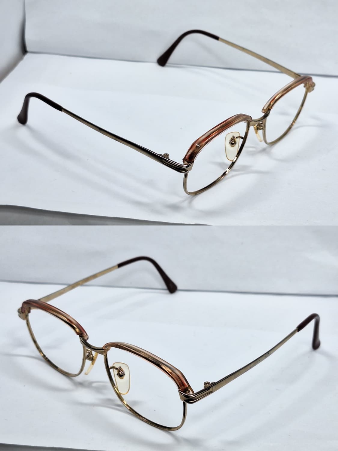 TD-200 브로우 커버 안경 안경테 50ㅁ15/ 일본 일제 수입 빈티지 상품이미지3