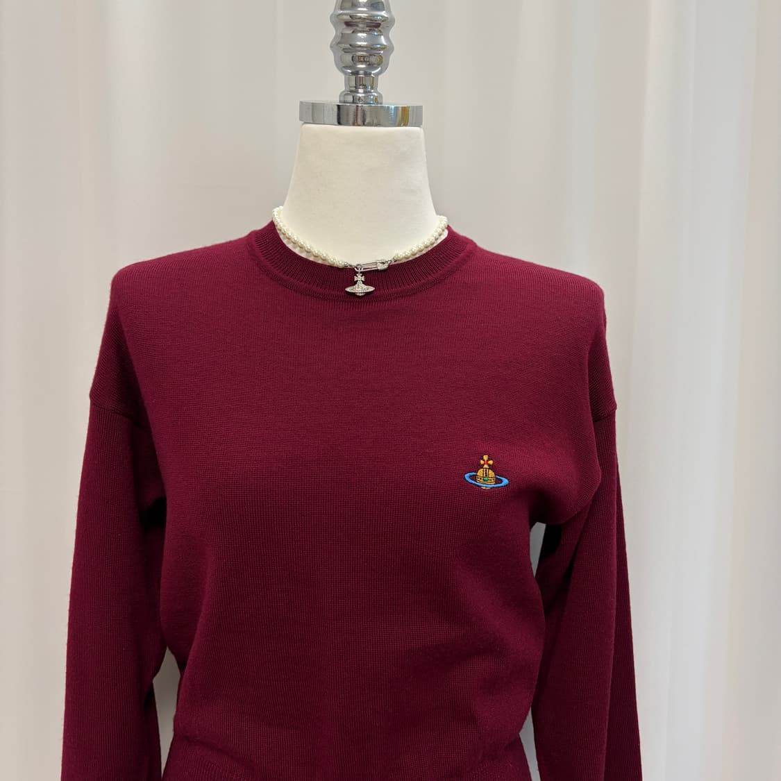 비비안웨스트우드 임포트 클래식 울 니트-버건디 상품이미지5