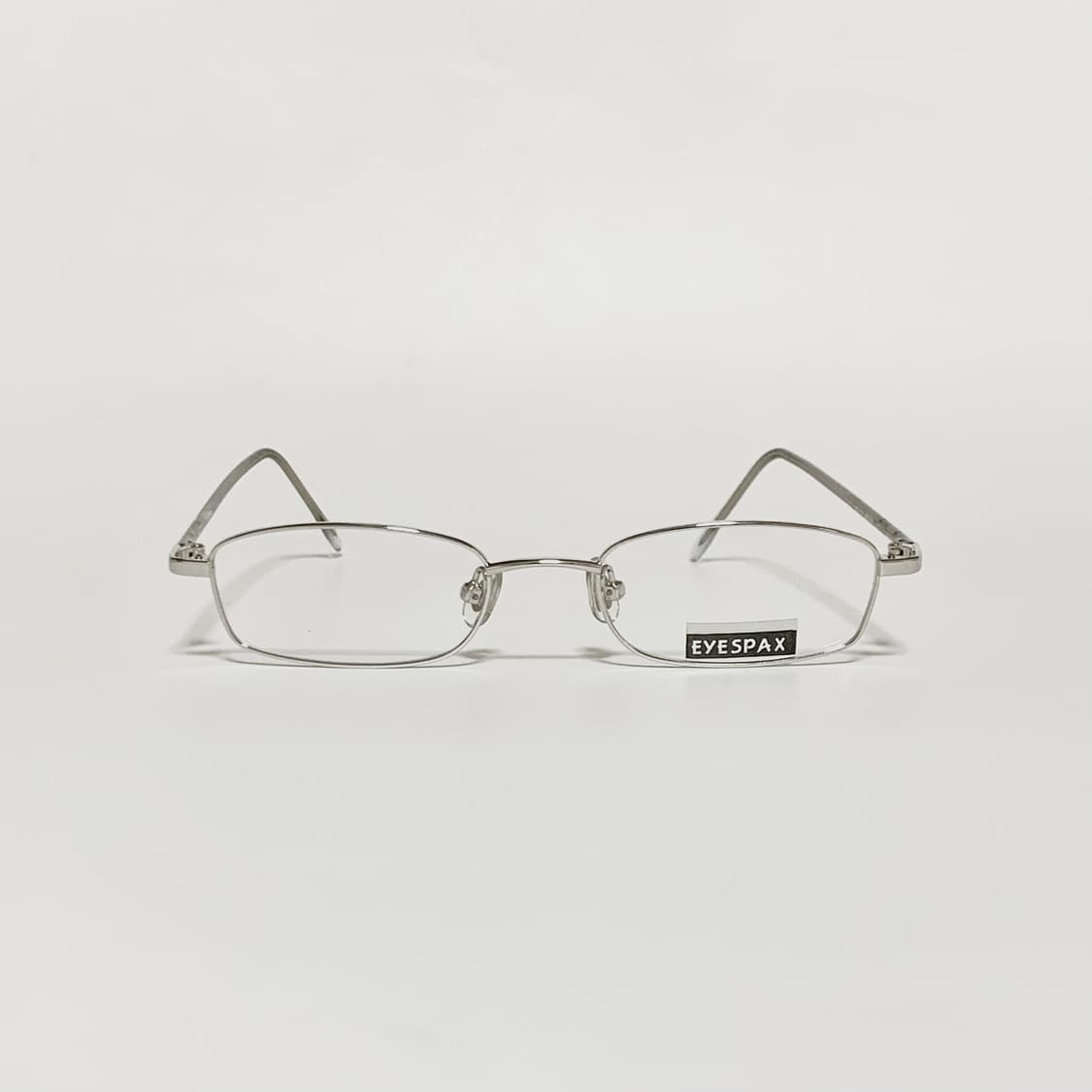 1002 빈티지 데드스탁 메탈 안경테 실버 스퀘어 가벼운 직사각형 데일리 상품이미지1
