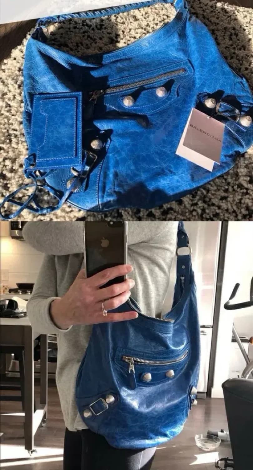 발렌시아가 모터 호보백 숄더백 블랙 상품이미지8