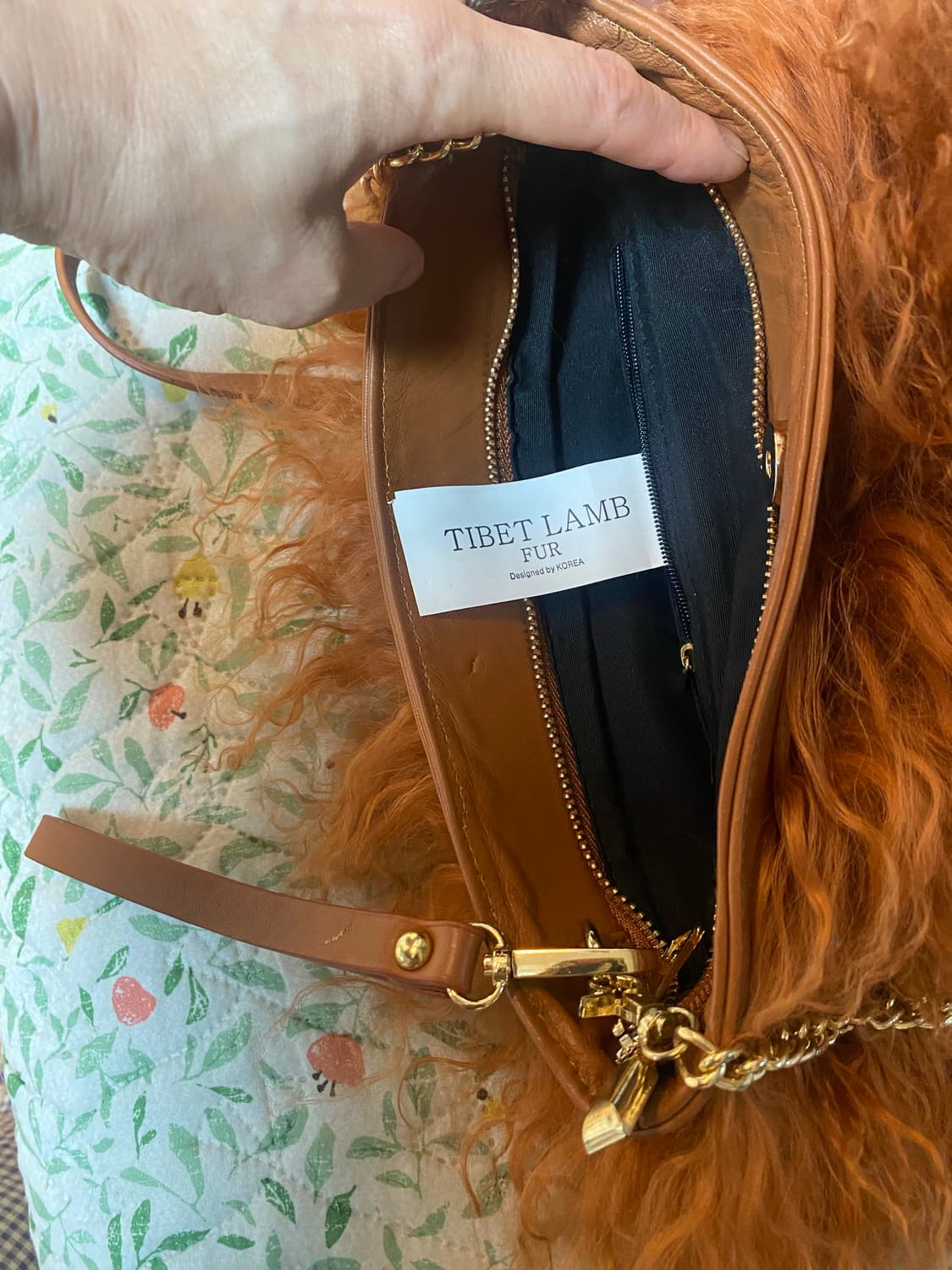 Peach 티벳 램스 퍼 숄더백 상품이미지2