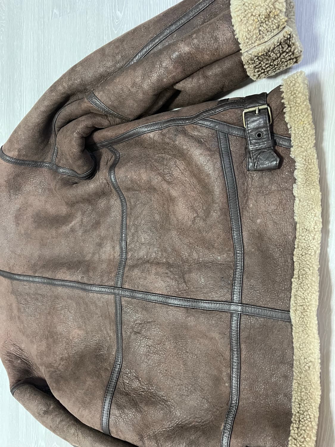 B-3 양가죽 무스탕자켓 XL 상품이미지7