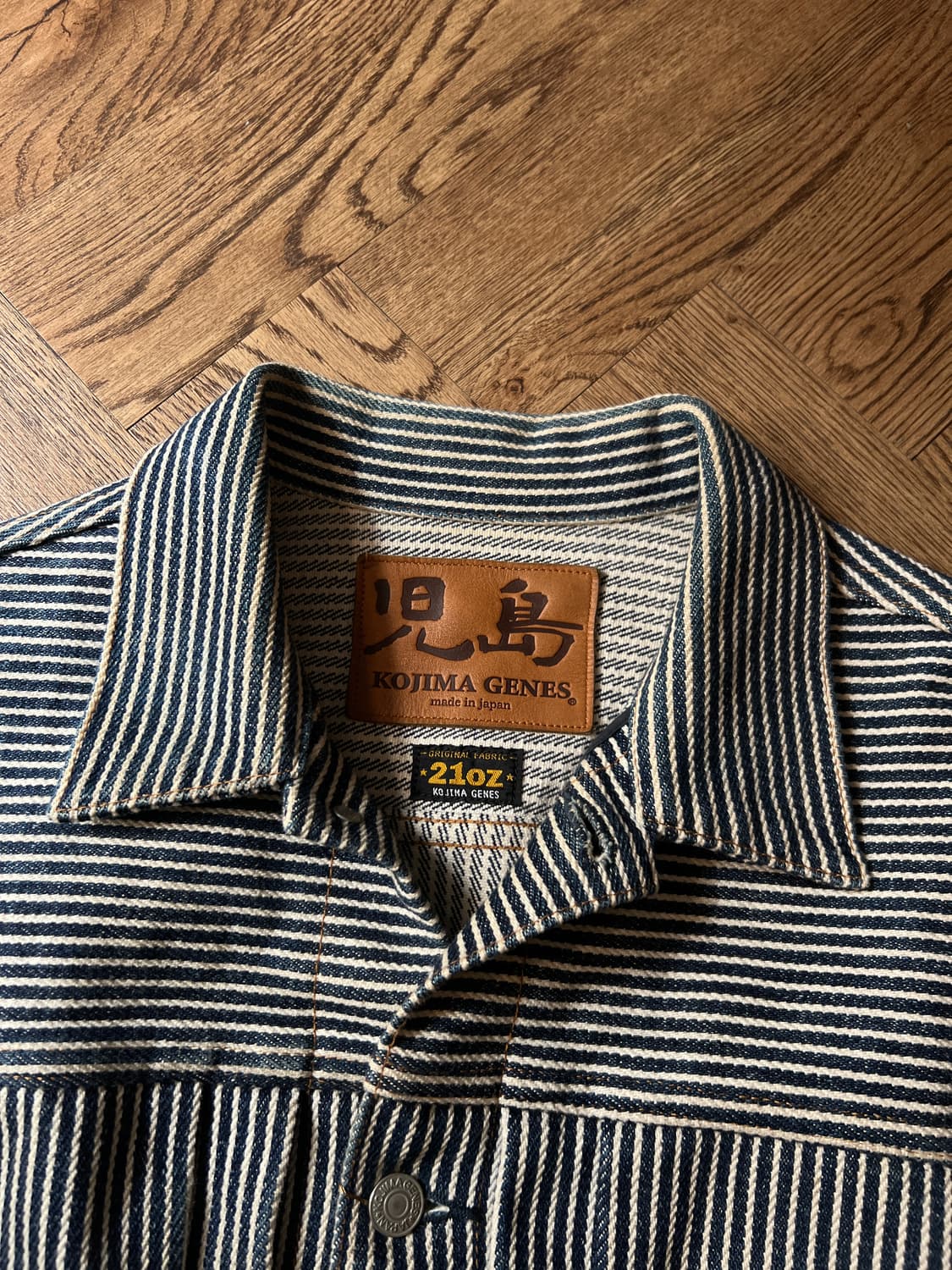 [L]코지마진즈 재팬메이드 21oz 히코리 2세대 데님 트러커 자켓 상품이미지2