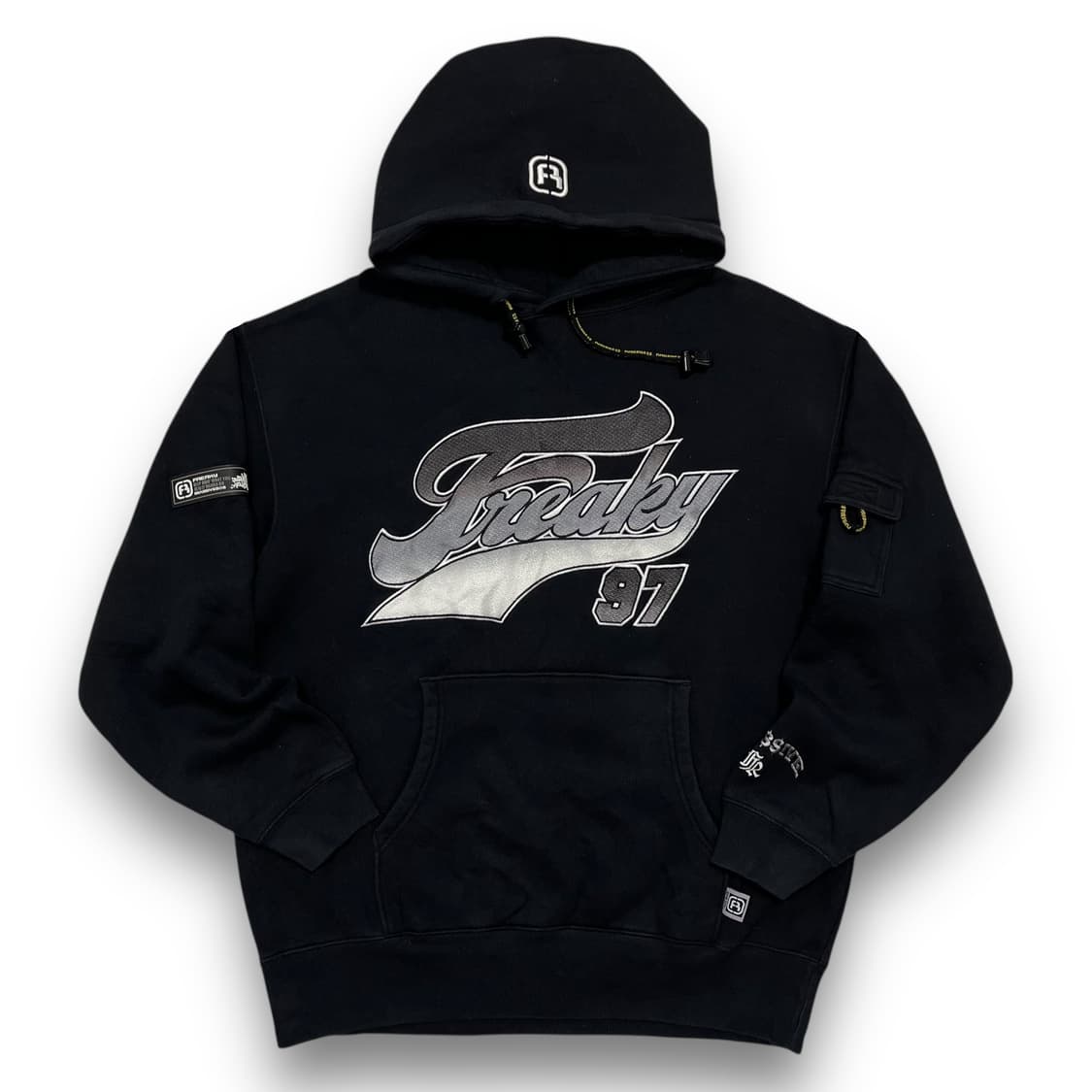 Freaky 97 넘버 실버 로고 올드스쿨 헤비코튼 후디 상품이미지1