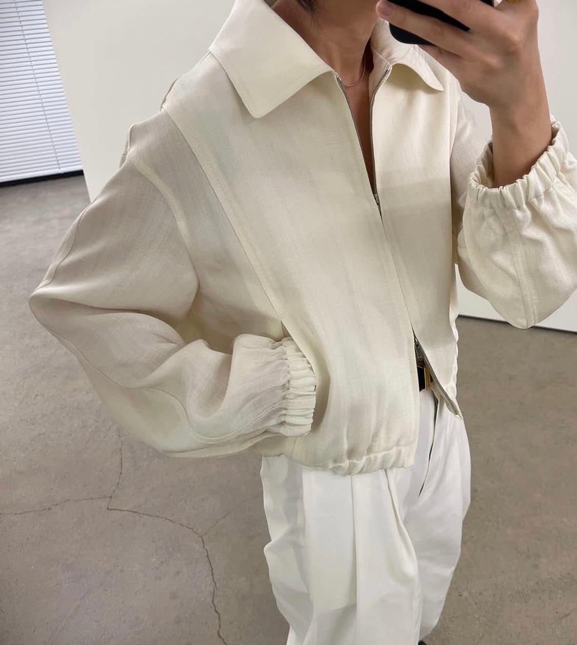 마스큘린 비스코스 블루종 자켓 블랙 상품이미지4