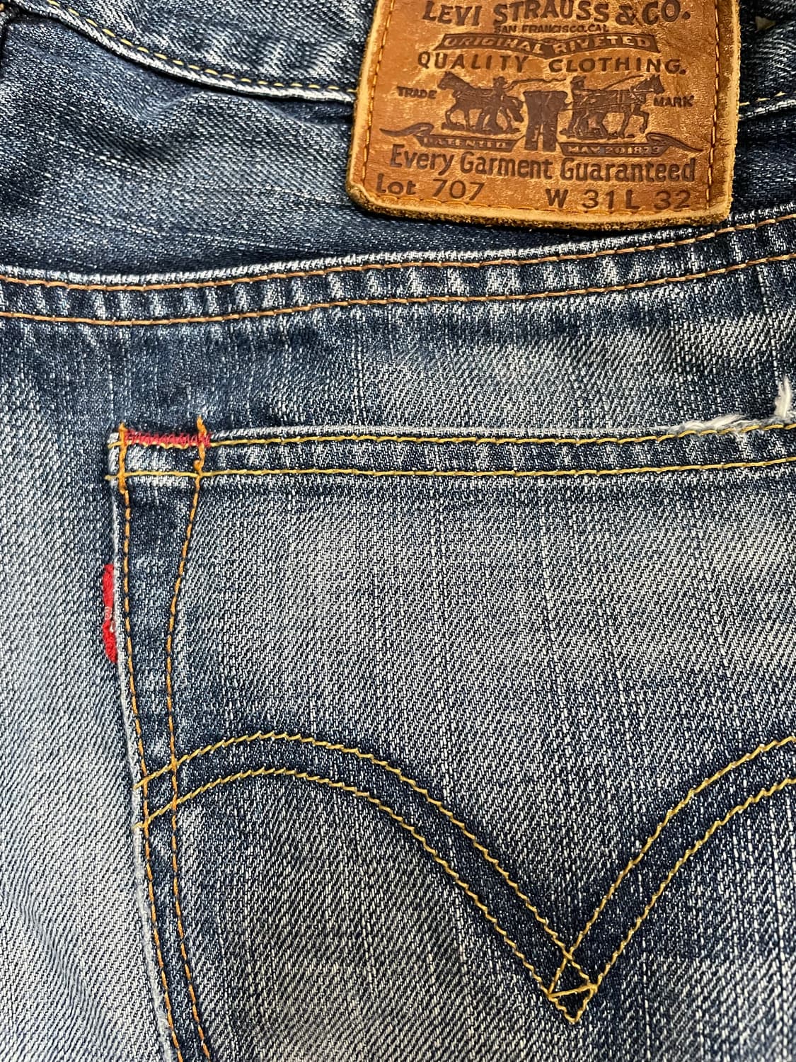 Levi’s 707 세미 부츠컷 데님 팬츠w31 상품이미지5