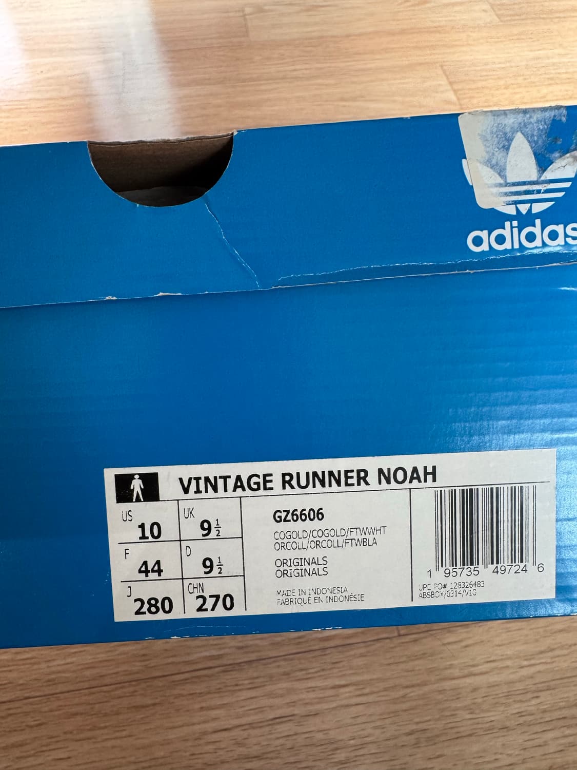 [280] 아디다스 X 노아 빈티지러너 컬리지에이트 골드 상품이미지7