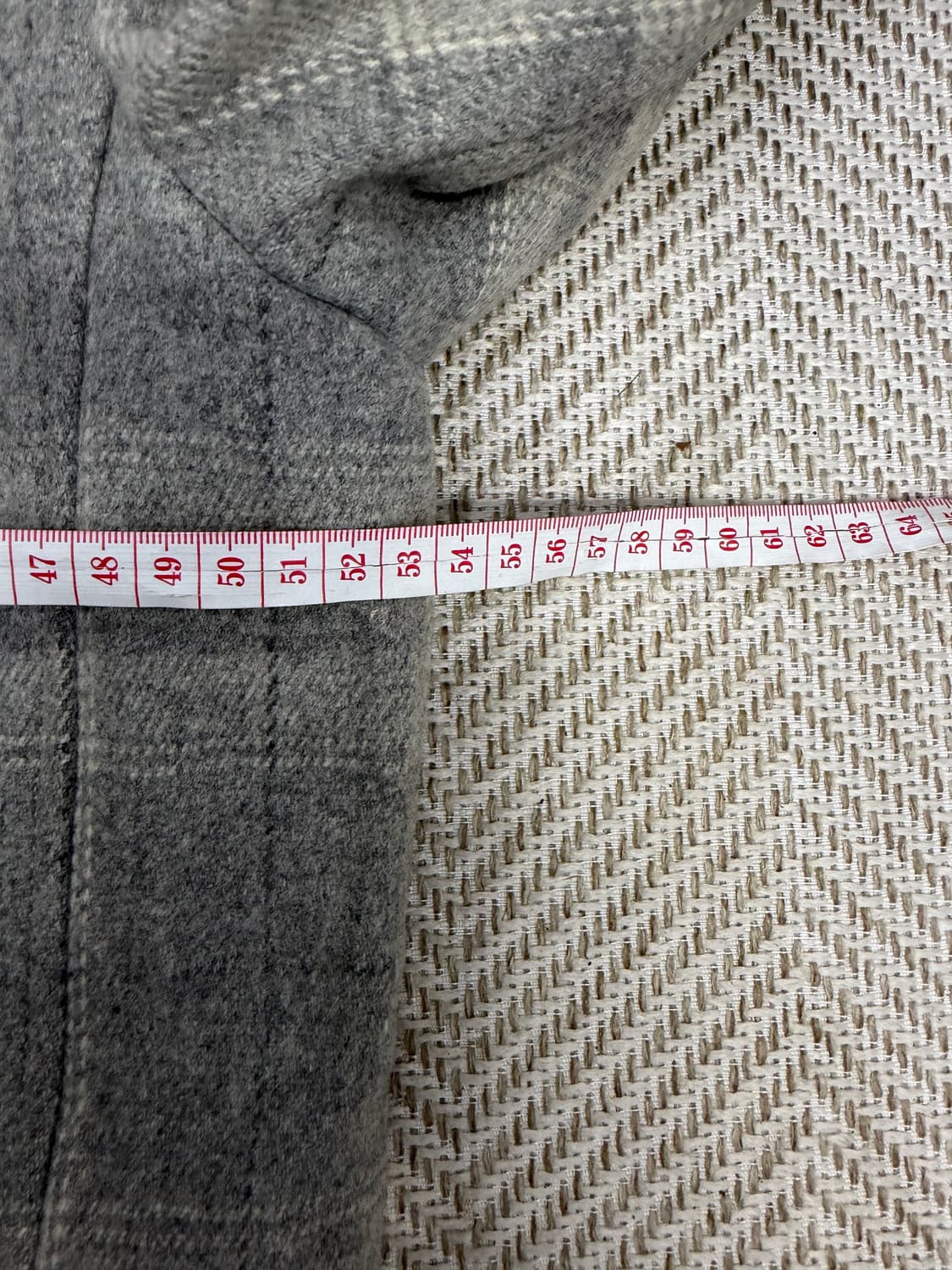 정품) 시스템옴므 체크 양털 카라 자켓 100 상품이미지9