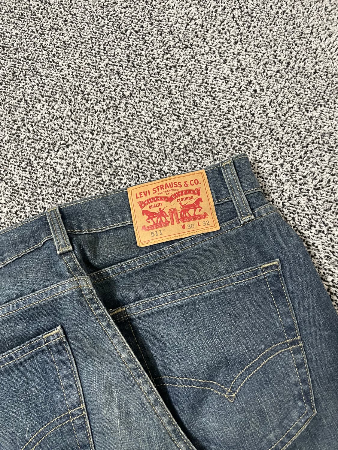 빈티지9. 리바이스 511 워시드 슬림 핏 데님팬츠 중청 청바지 상품이미지7