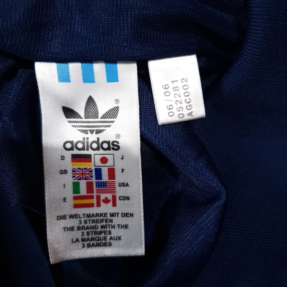 L) 아디다스 딥네이비 하늘 배색 유로파 폴리쉘 봄버 져지 바람막이 자켓 상품이미지6