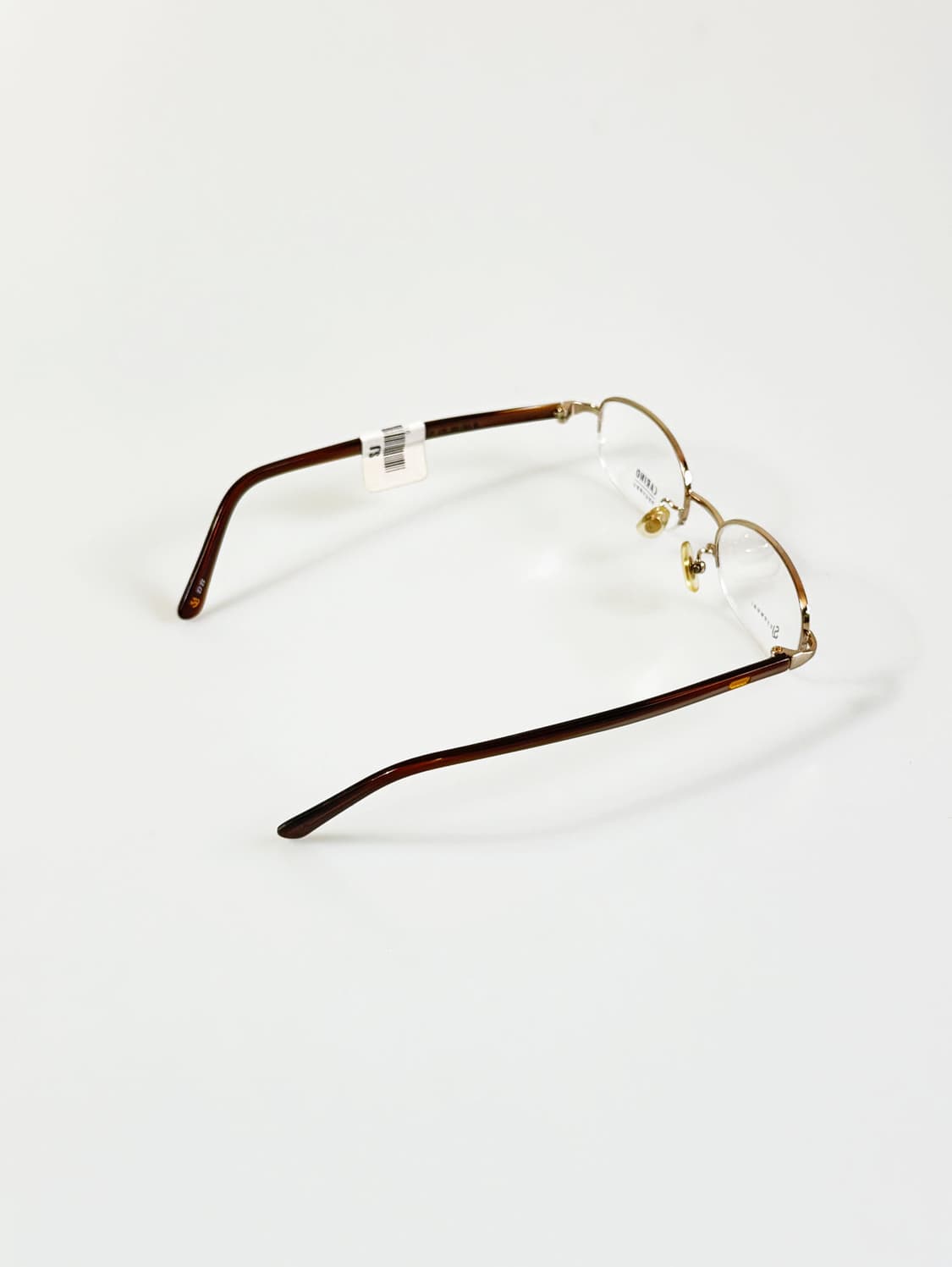 서전 SJ CARINO 골드 반무테 스퀘어 프레임 빈티지 안경 상품이미지4