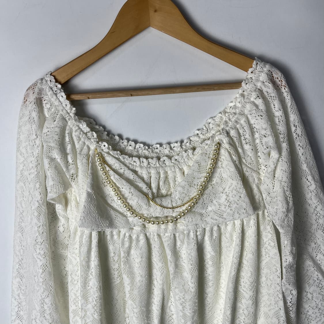 [LIZ LISA] 리즈리사 크로쉐 오프숄더 블라우스 상품이미지3