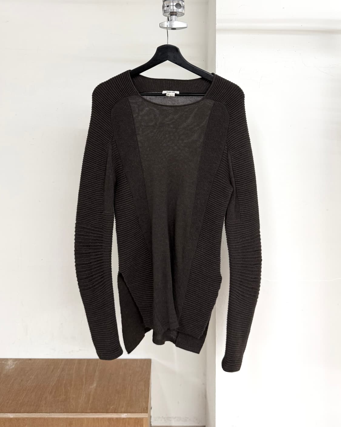 핼무트 랭 브라운 알파카 실크 블렌드 스웨터 상품이미지1