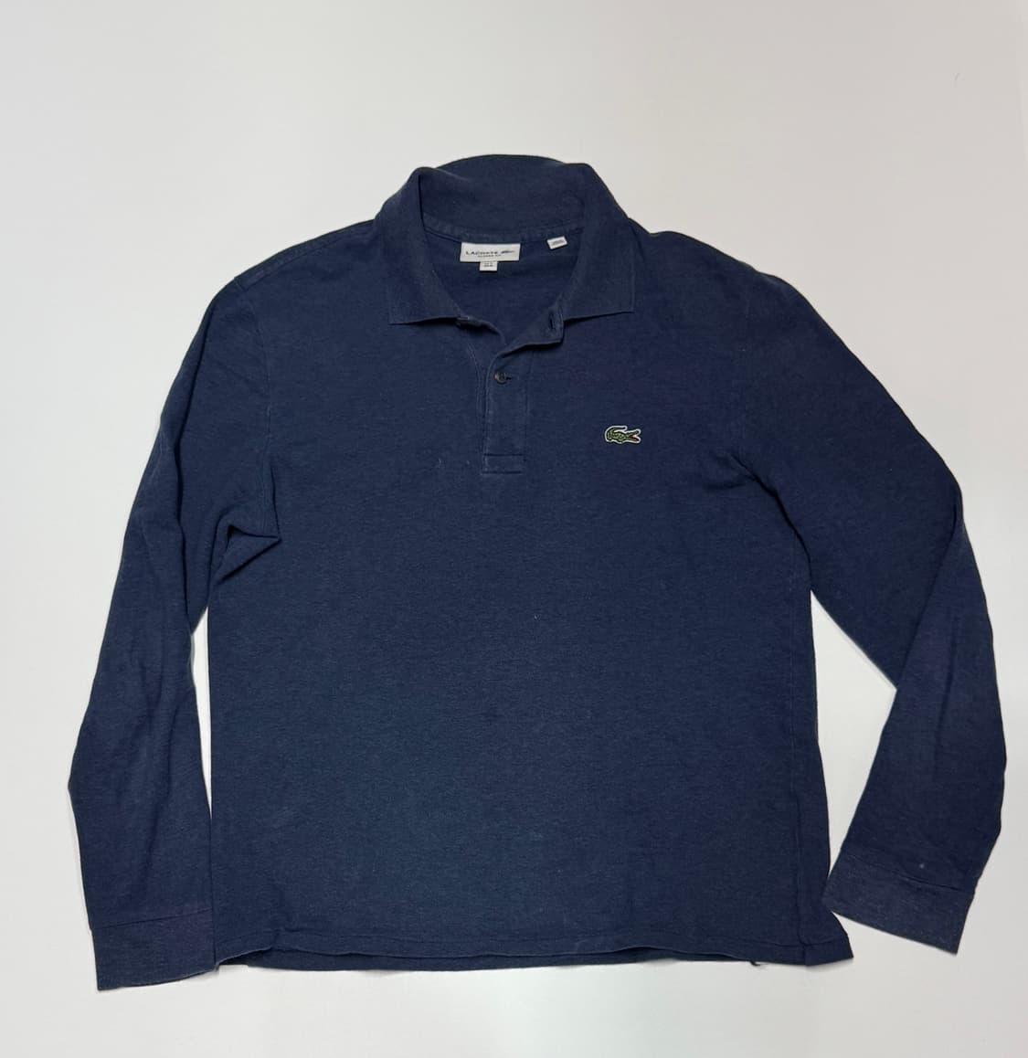 라코스테 커스텀 핏 네이비 긴팔 티셔츠 상품이미지1