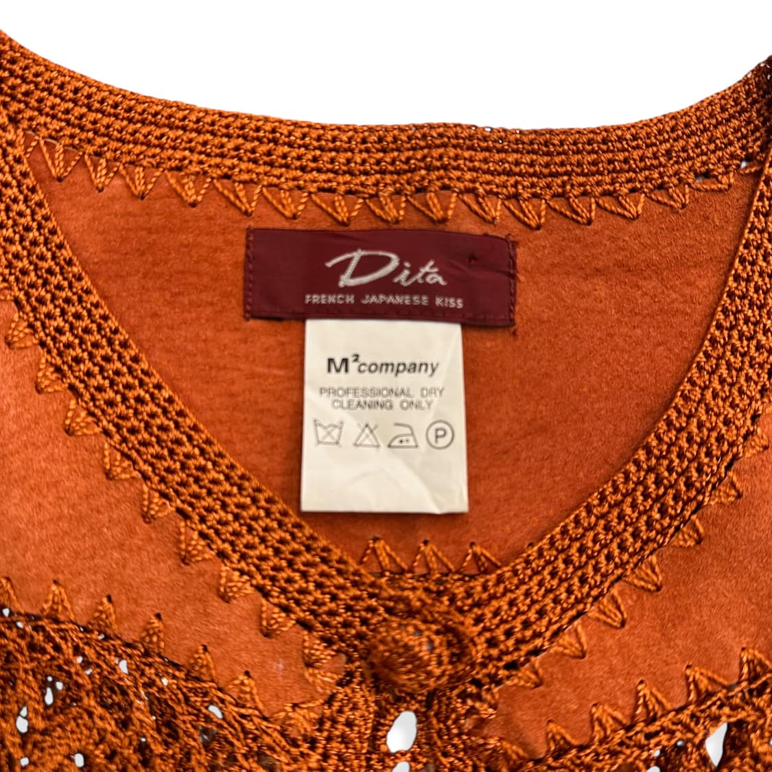 Suede Orange Western Vest 상품이미지7