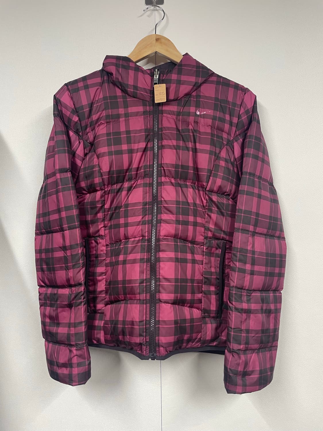 나이키 핑크 퍼플 리버시블 덕다운 패딩 상품이미지1