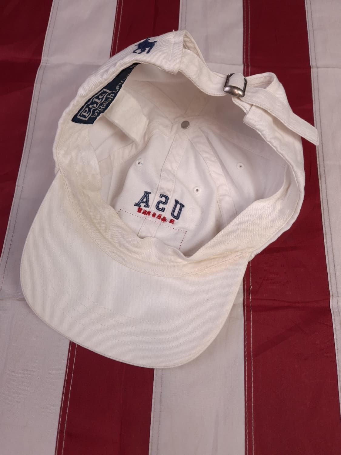 오리지날 90's 폴로 랄프로렌 성조기 화이트 볼캡 상품이미지9