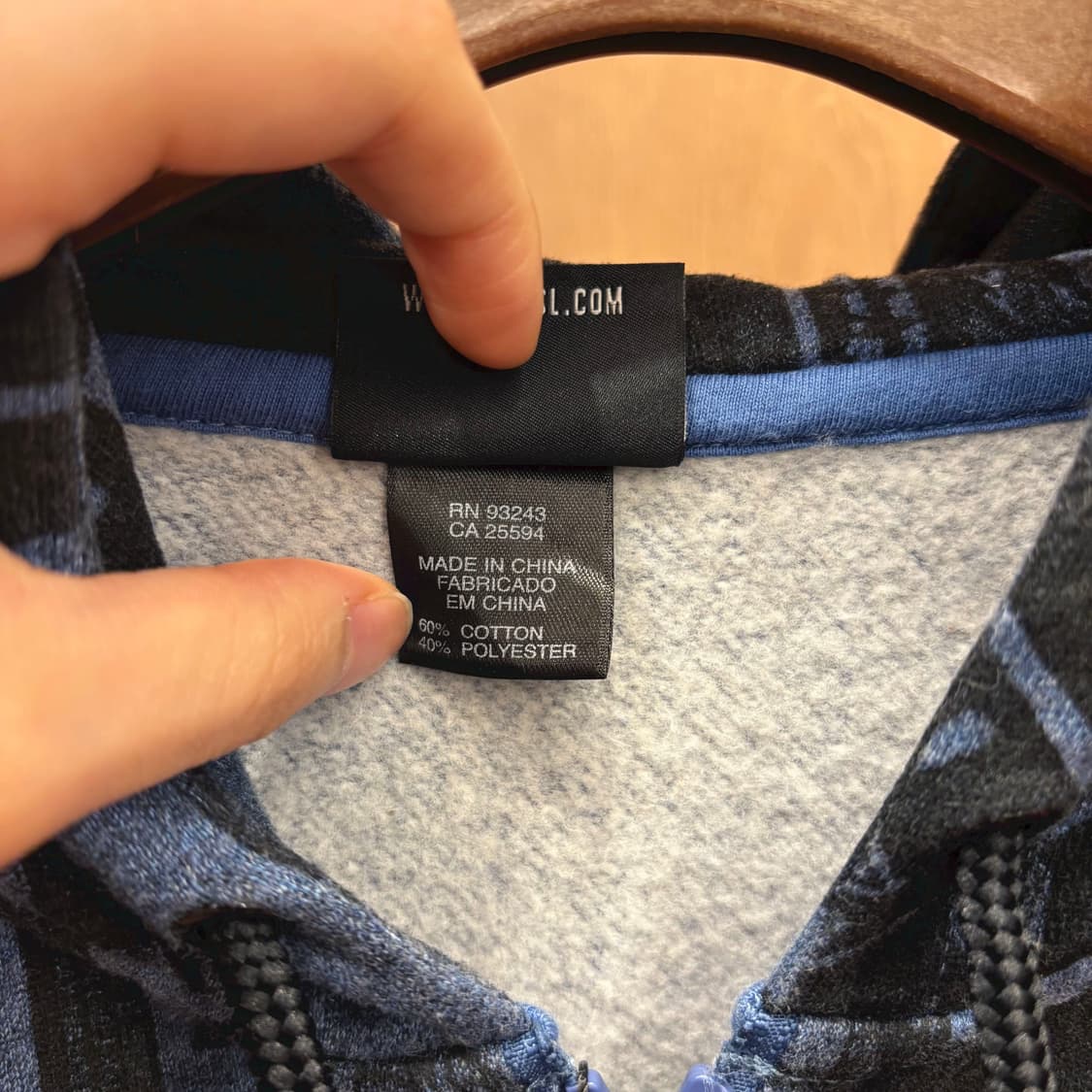 디젤 피프티파이브 긴팔 후드 집업 그래픽 프린팅 디테일 레귤러핏 블루 상품이미지9