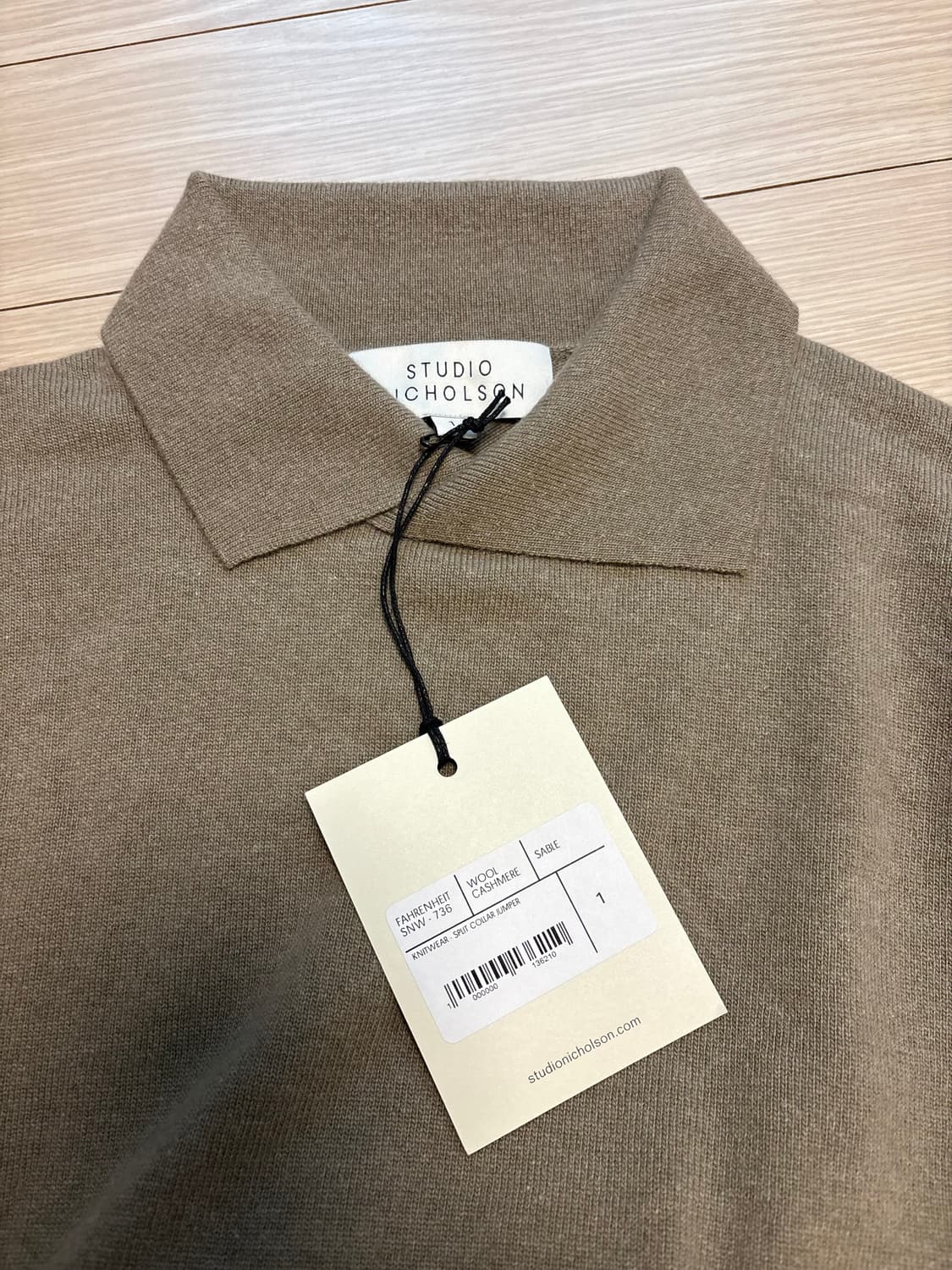 스튜디오니콜슨 울캐시 카라니트 새상품 상품이미지6