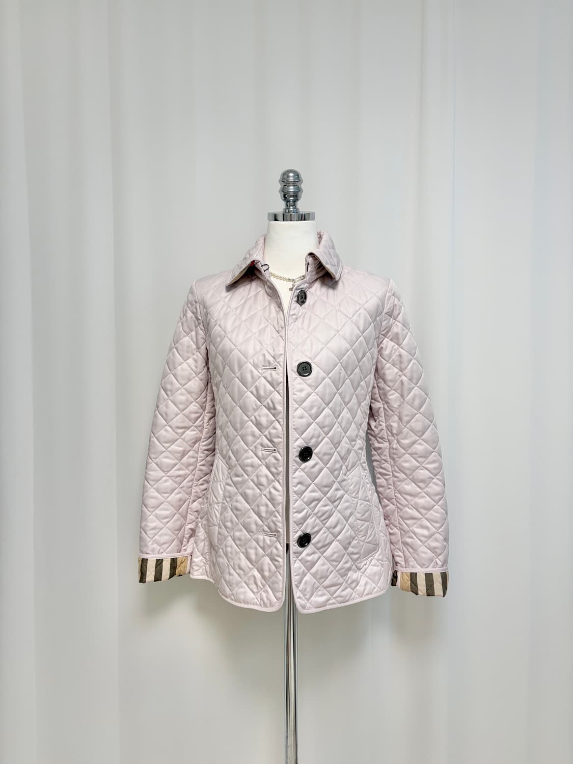 버버리 브릿 퀼팅 자켓 핑크 상품이미지2