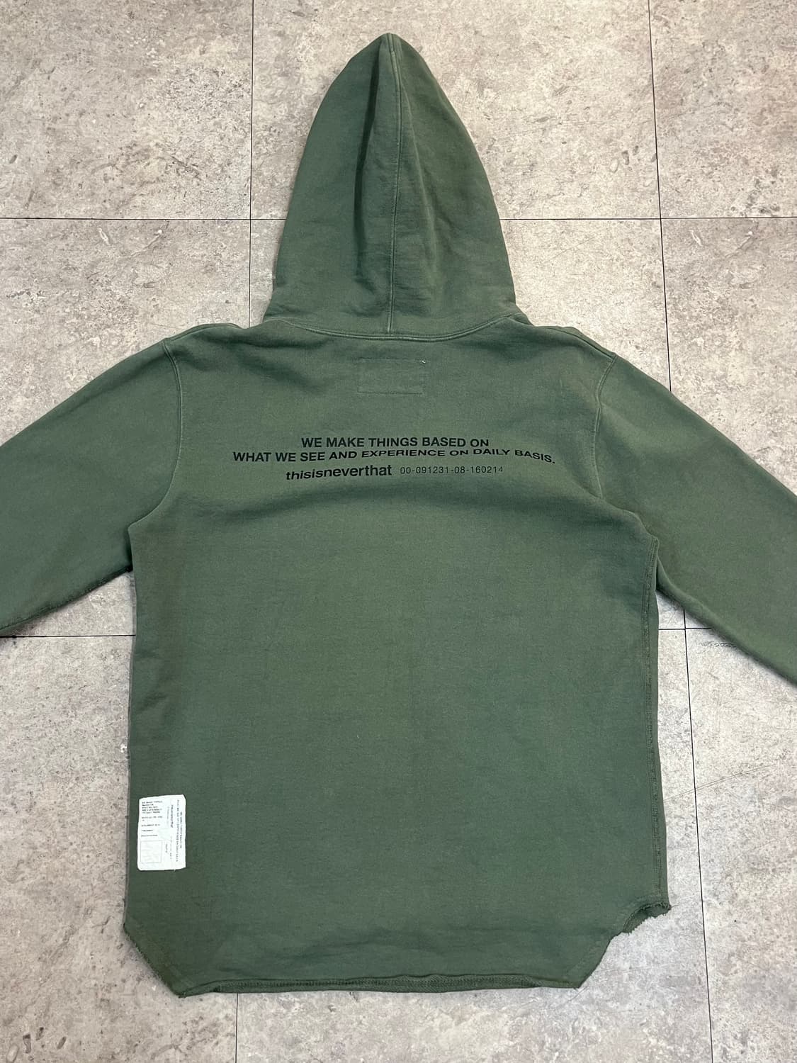 디스이즈네버뎃 OVER DYED BOXER 후드 카키 S #csz3338 상품이미지8