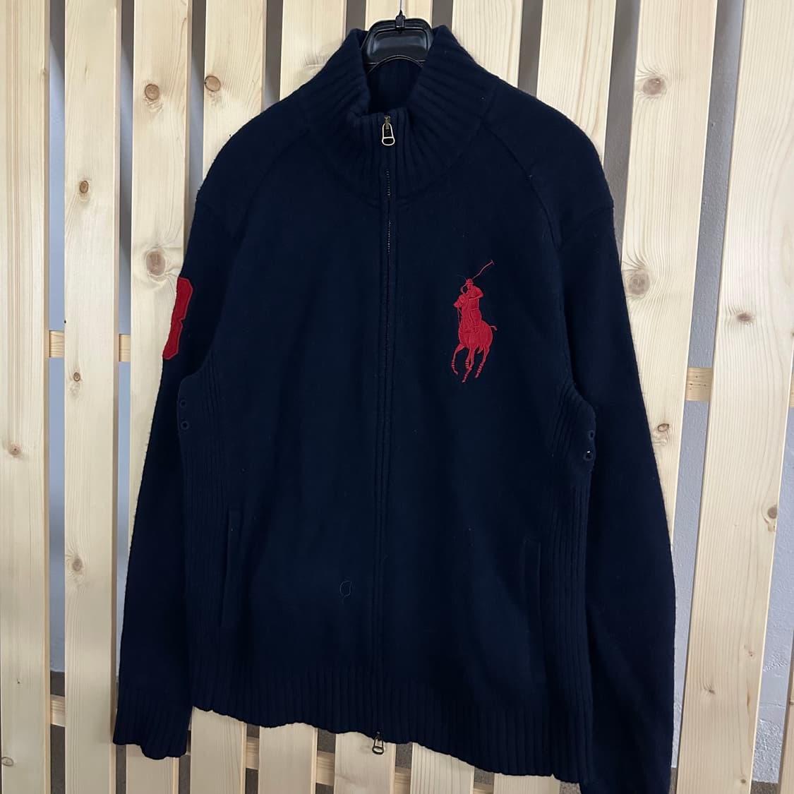 (M) 폴로 랄프로렌 네이비 빅포니 투웨이 니트 집업 상품이미지3