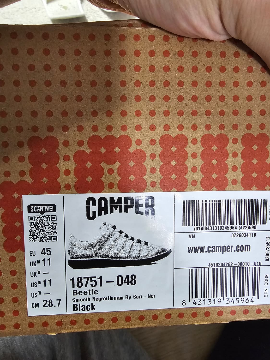 캠퍼 비틀 eu45 us12  상품이미지2