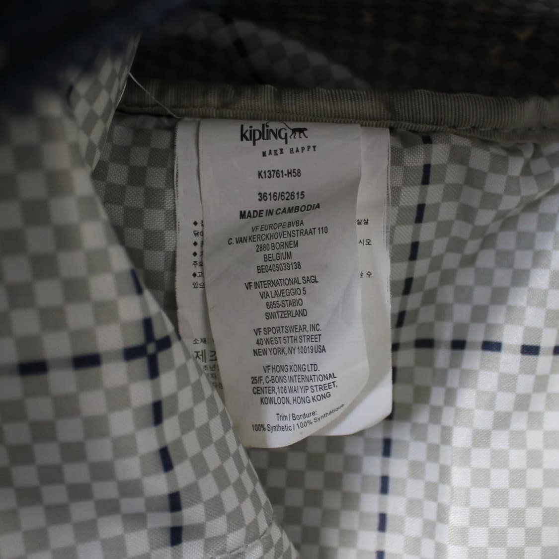 Kipling 키플링 패턴 멀티포켓 네이비 백팩 상품이미지6