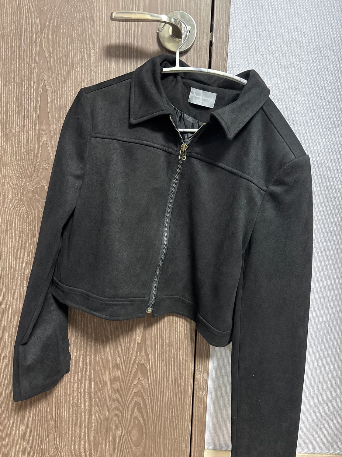 우화 투웨이 스웨이드 자켓 블랙 상품이미지2