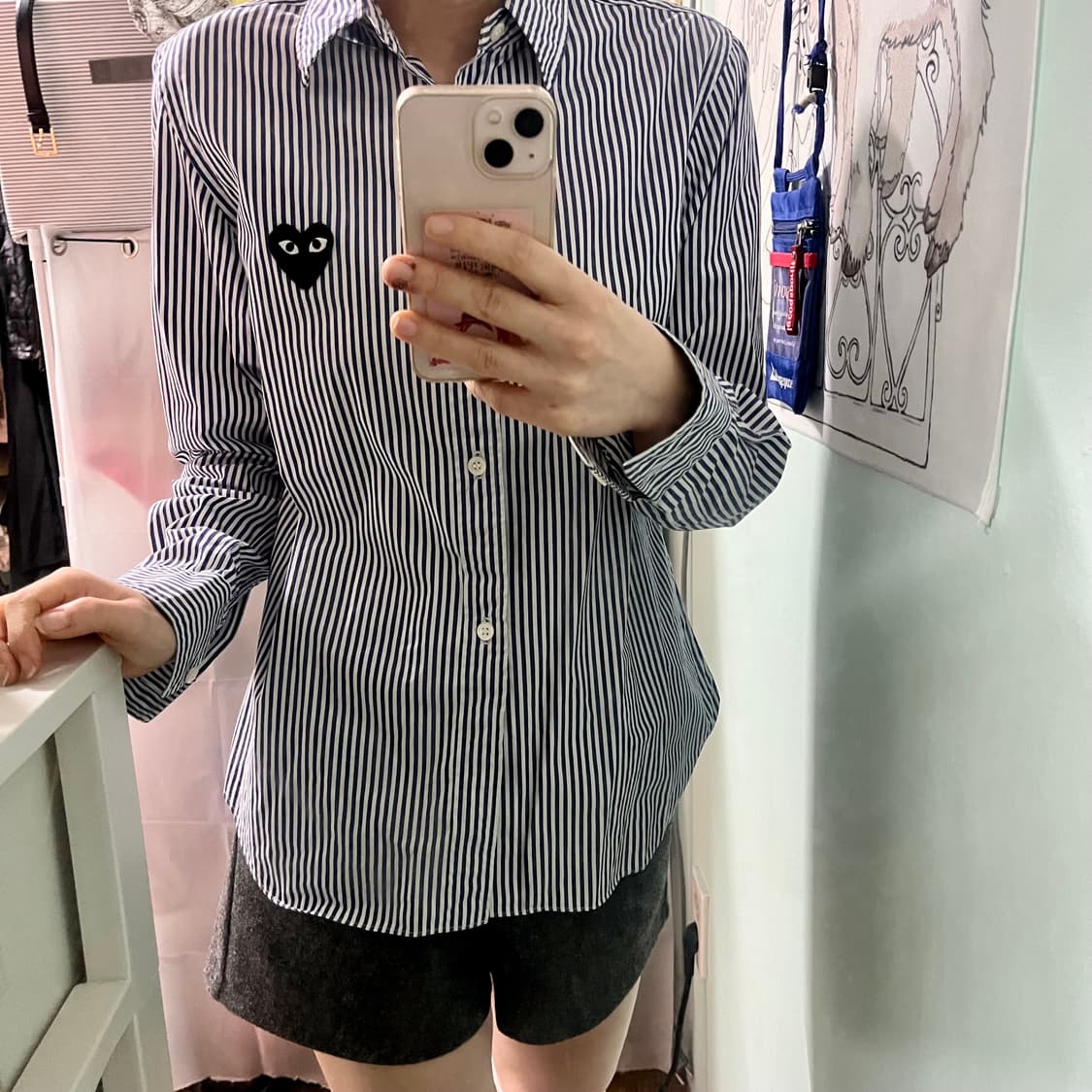 꼼데가르송 플레이 셔츠 L 상품이미지3