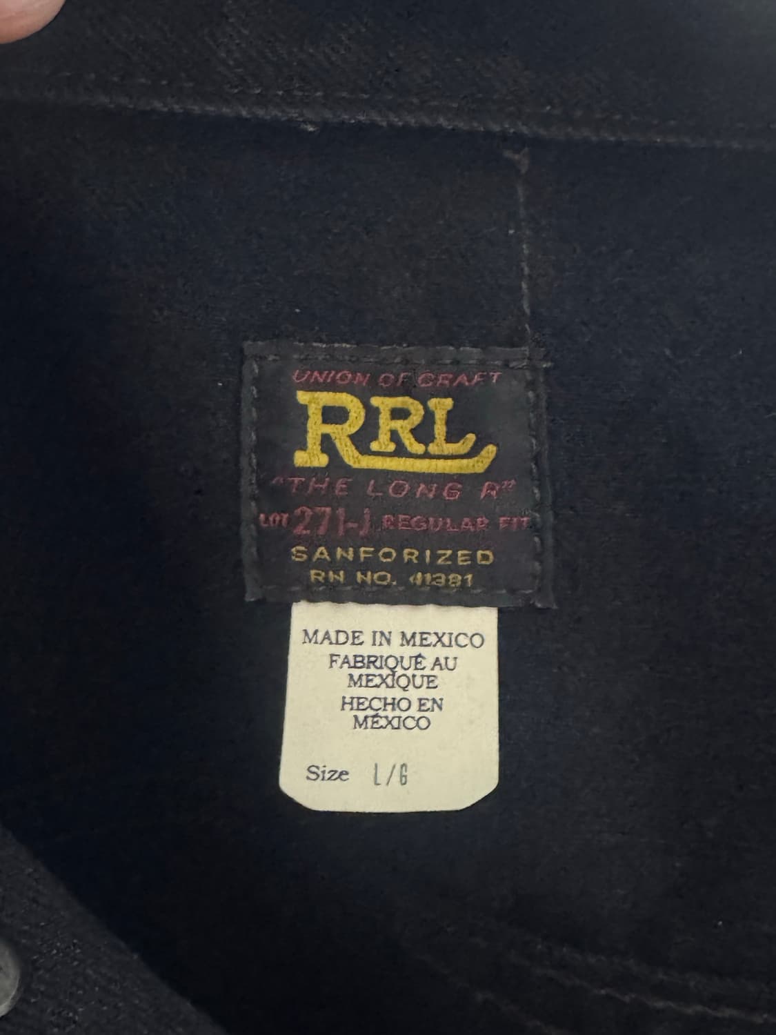 더블알엘 lot 271 L 맥시코  ( 구매영수증 , 택 , 종이백 ) 상품이미지3