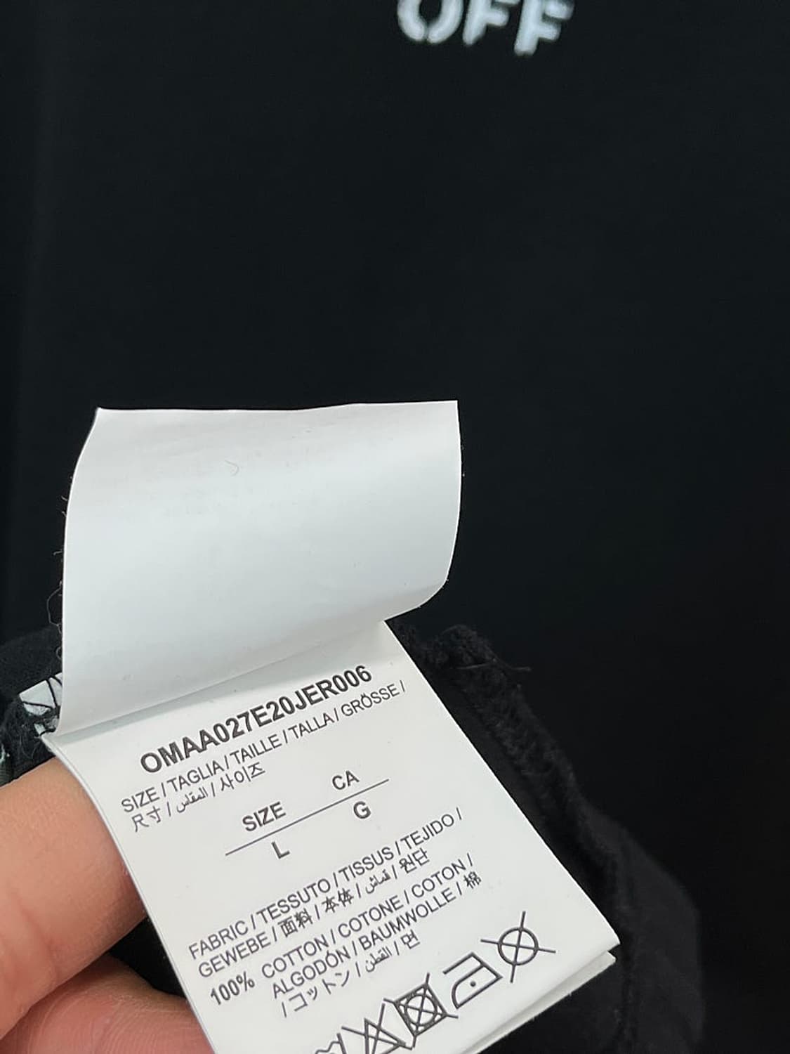 100) 오프화이트 에로우 반팔티  상품이미지4