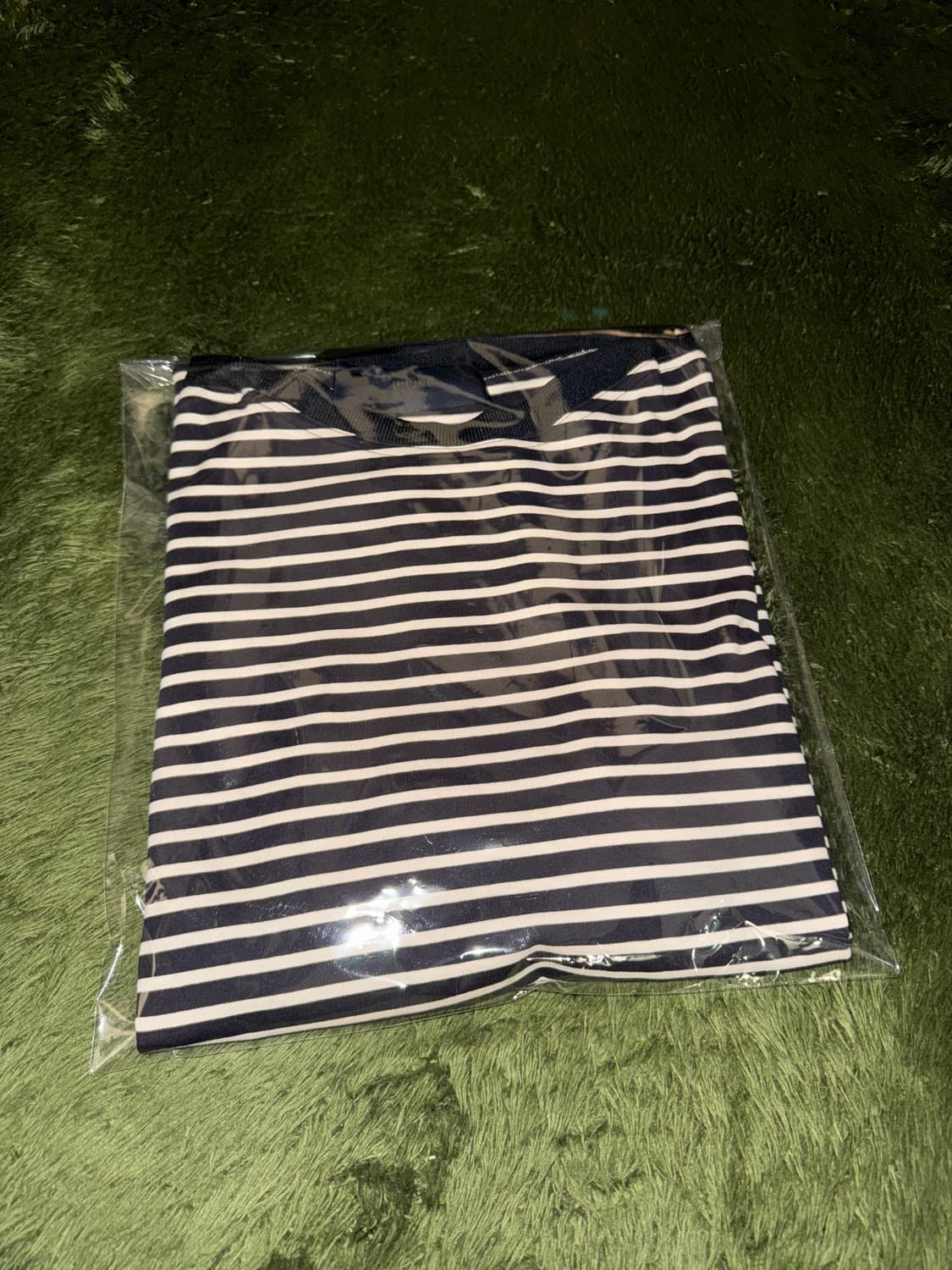 [46] 준지 스트라이프 세미 보트넥 스플릿 햄 티셔츠 상품이미지10