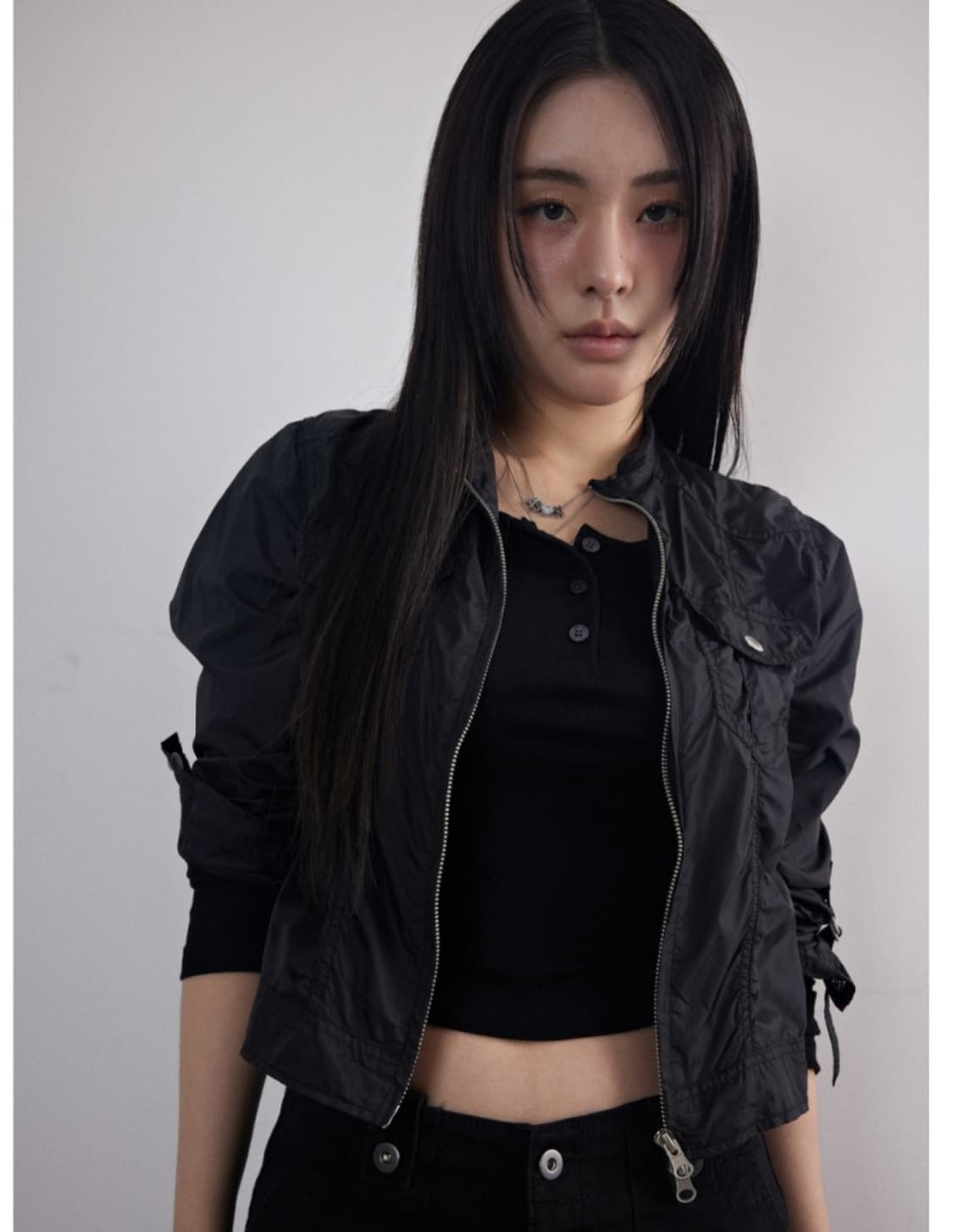 애즈온 네오 나일론 자켓 블랙 상품이미지4