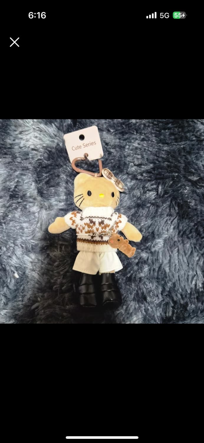 헬로키티 니트 롱다리 키링 상품이미지1