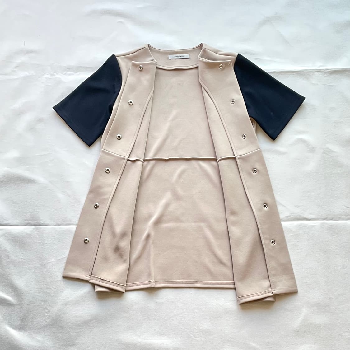 로우클래식 LOW CLASSIC STUCK 레터링 자켓 원피스 반팔 상품이미지6