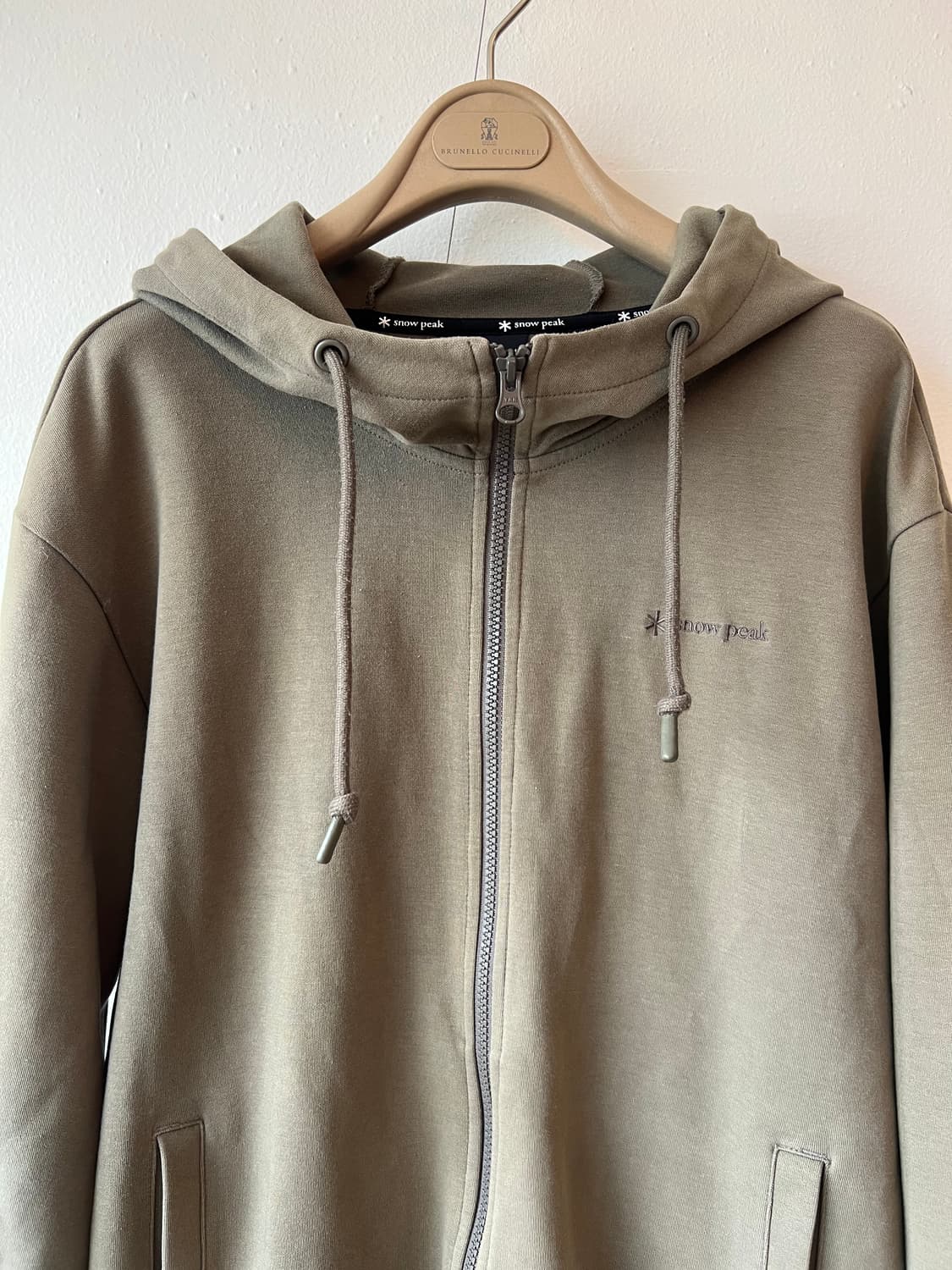 스노우피크 남성 카키 후드집업점퍼 코튼집업점퍼 상품이미지1